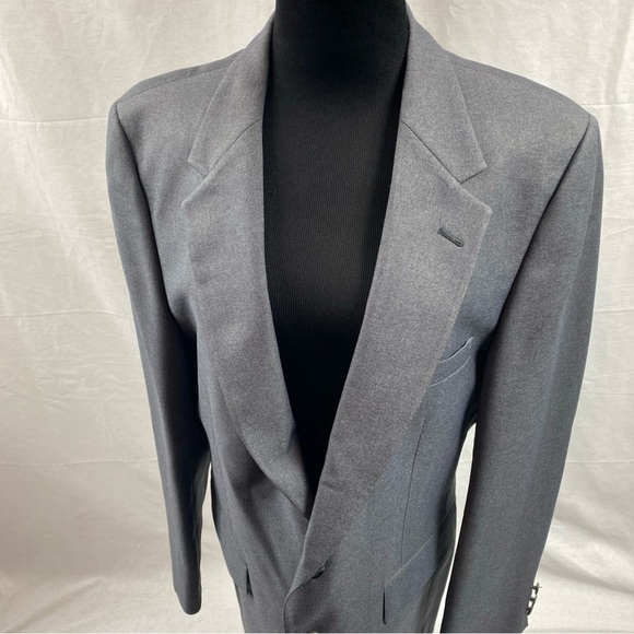 Vintage Johnny Carson Suit Jacket Blazer Gray Large - Picture 3 of 8